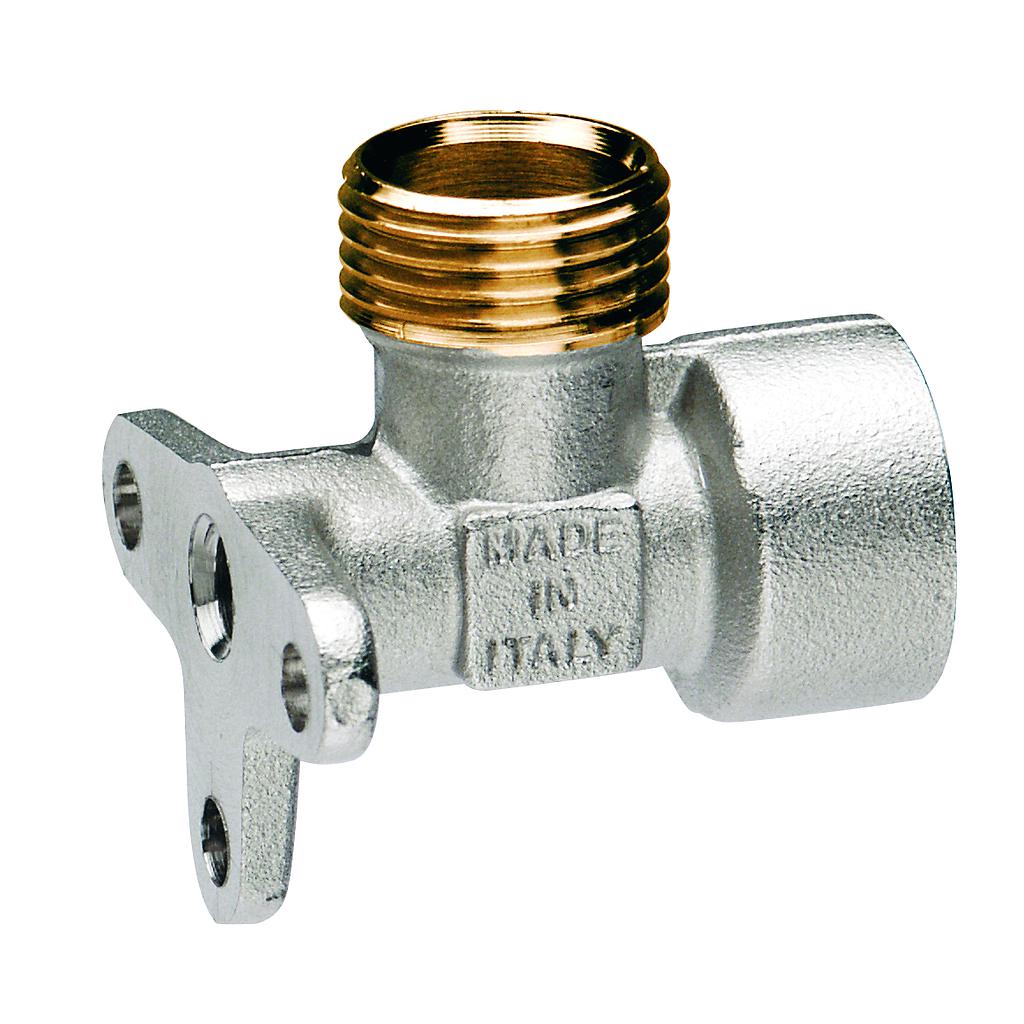 GOMITO FEMMINA CON FLANGIA  MULTISTRATO 1/2X1/2"