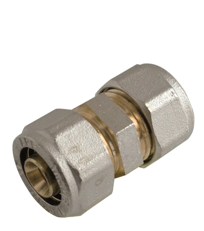 RACCORDO DOPPIO 32x32 NICHELATO PER MULTISTRATO