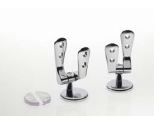 COPPIA CERNIERE 5 FORI  CRYSTAL
