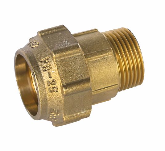 RACCORDO FEMMINA 1"1/4X40 OGIVA OTTONE SERIE GORBEA