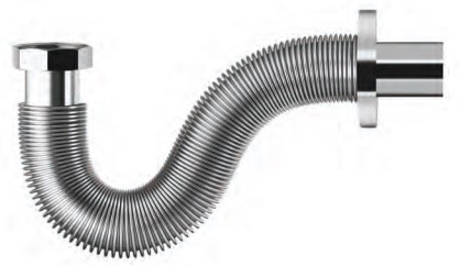 FLESSIBILE ESTENSIBILE 300-450 MM IN ACCIAIO INOX 304 D. 40MM 1"1/4x32