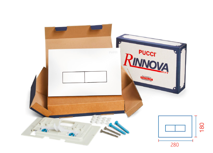 PLACCA CROMO ECO "RINNOVA" TELAIO-SPORTEL.CROMO  PLACCA28 CM SPESSA 4,7MM