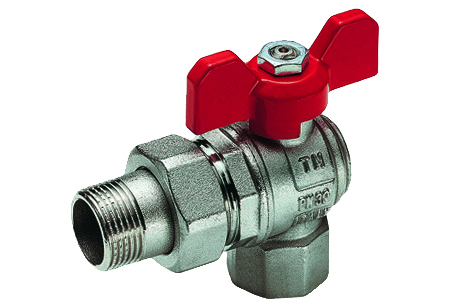 VALVOLA SFERA A SQUADRA PER COLLETTORE MF 3/4" MANIGLIA FARFALLA