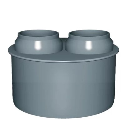 AUMENTO A INCASSO ATTACCO DOPPIO 40/40/110 GRIGIO