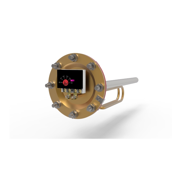 KIT RESISTENZA 1,5KW FLANGIATA COMPLETA DI TERMOSTATO+ANODO+GUARNIZIONE