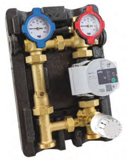 GRUPPO DI MISCELAZIONE PUNTO FISSO POMPA WILO PARA 25/7-130 COIBENTAZIONE INT 130