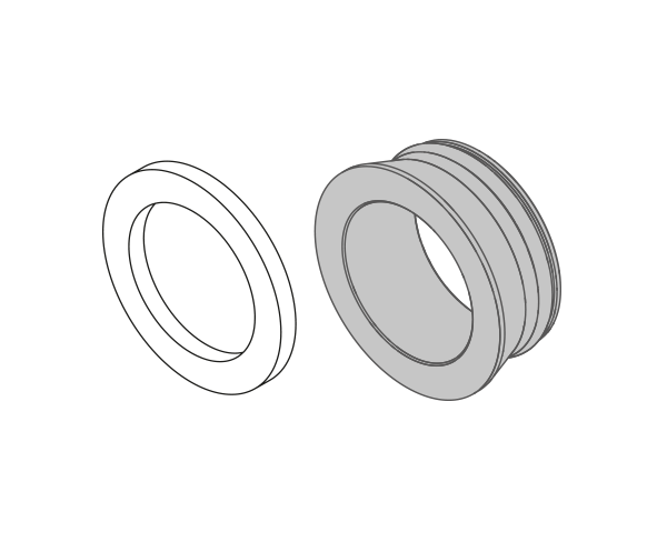 ADATTATORE PER RACCORDO A TENUTA PIANA GAS 1" + GUARNIZIONE