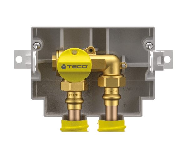 RUBINETTO DI INTERCETTAZIONE GAS DA INCASSO A "U" DN 15 TC 3/4 "X 3/4"