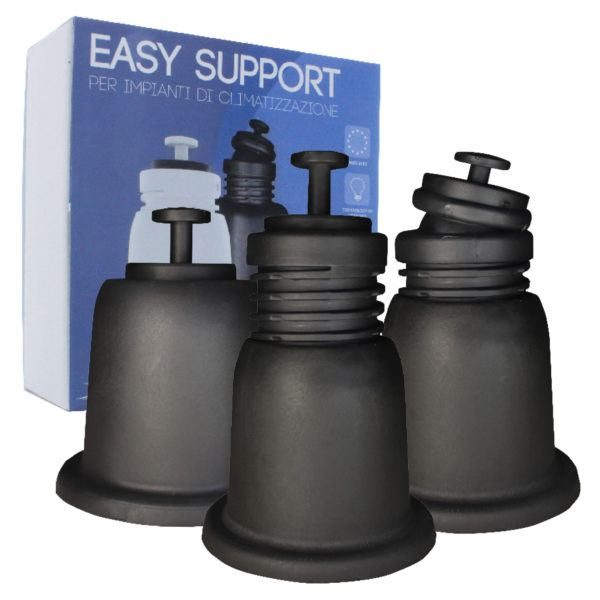 KIT 4 PZ. PIEDINI A PAVIMENTO NERO "Ø.100MM" CON PERNO FISSO