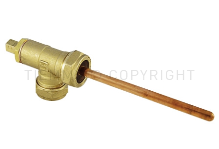 RACCORDO TEE POZZETTO PORTASONDA A COMPRESSIONE TUBO CU Ø 22-22