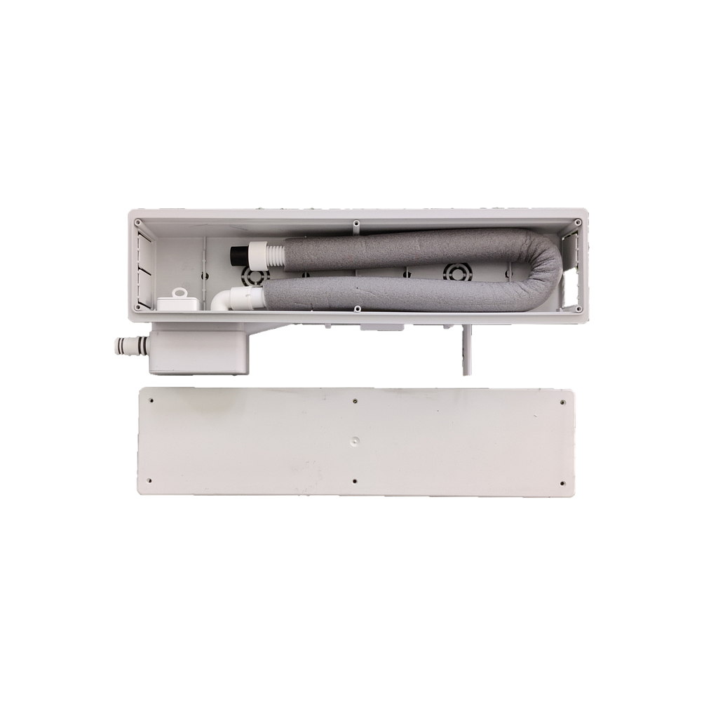 CASSETTA PER PREDISPOSIZIONE SCARICO CONDENSA CON SIFONE 430x108x65 mm