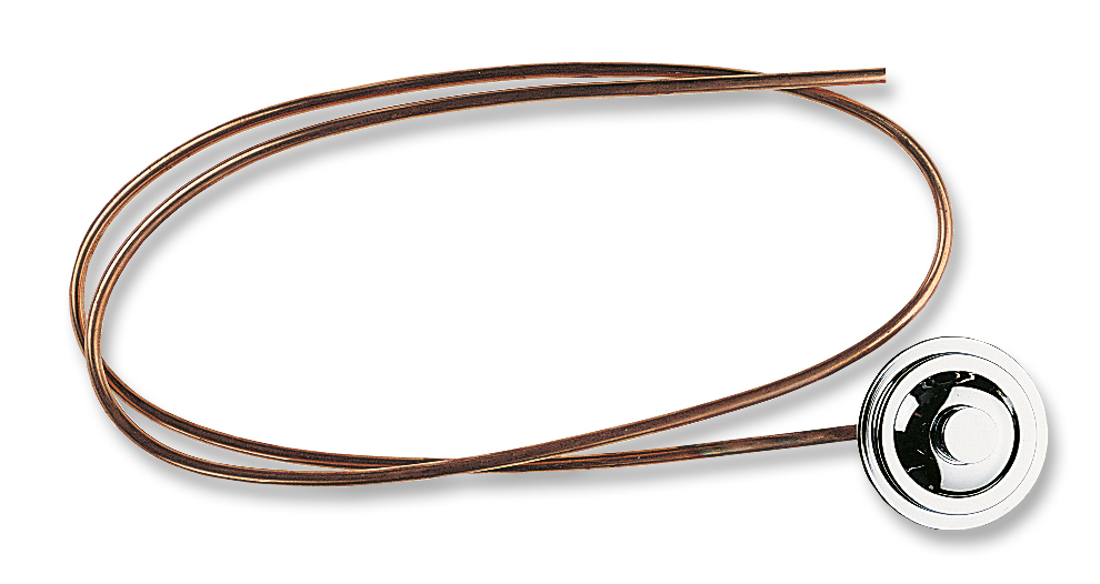 PULSANTE OTTONE CON TUBO RAME