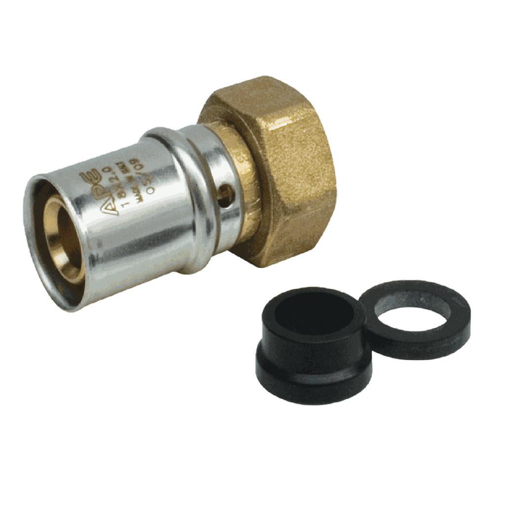 RACCORDO DIRITTO CON GIRELLO 3/4"X20 PRESSARE