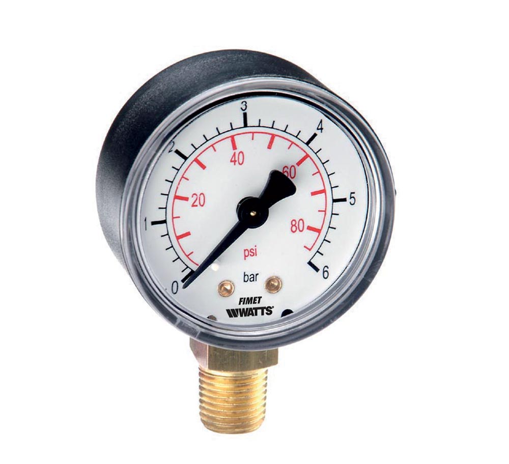 MANOMETRO ATTACCO RADIALE 1/4" D.50 06Bar