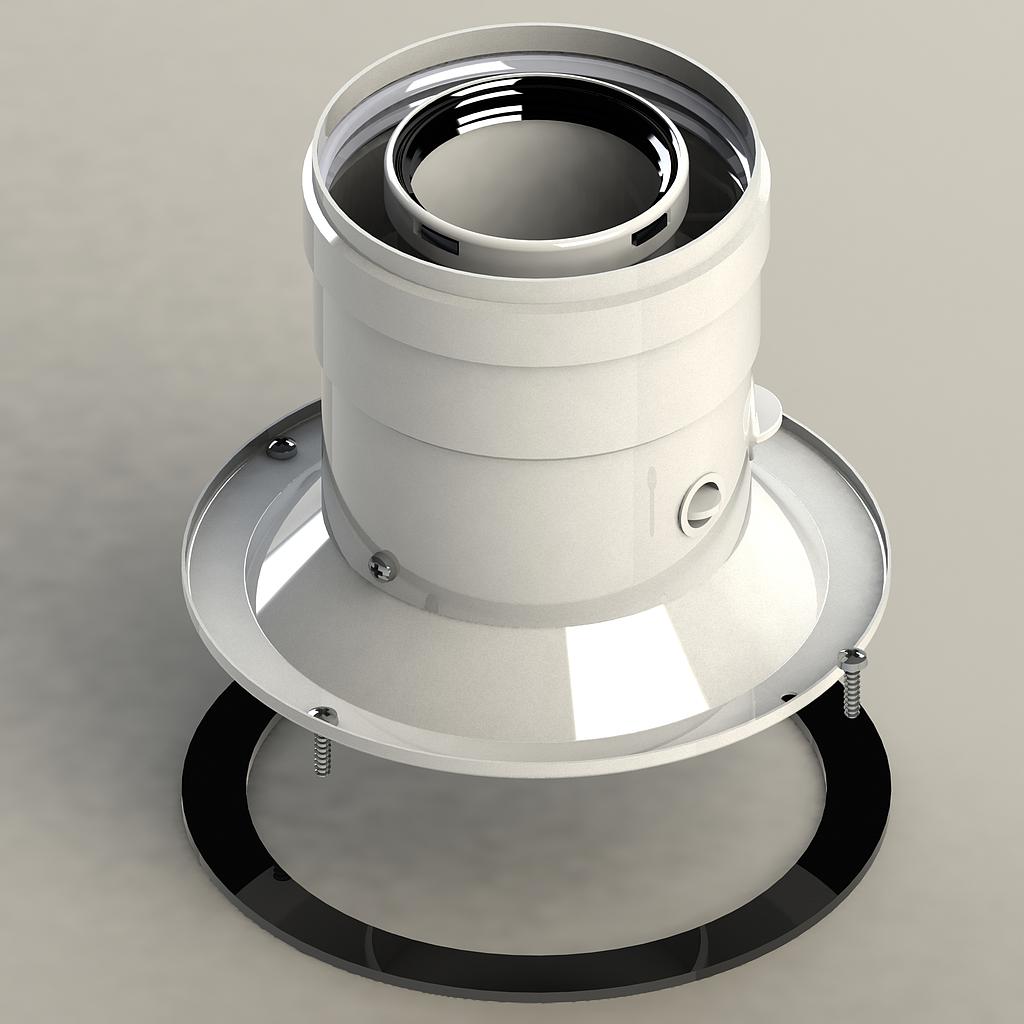 KIT ATT VERT FLANG COASS Ø 60/100 COND.