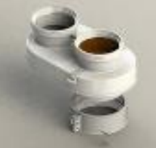 KIT SDOPPIATORE COASSIALE A 90° D.60/100 PER SCALDABAGNO CAMERA STAGNA INT.ALLUMINIO EST. LAMIERA B.CO