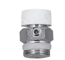 VALVOLA SFOGO ARIA MANUALE PER RADIATORE 3/8 TEFLON - ECONOMY