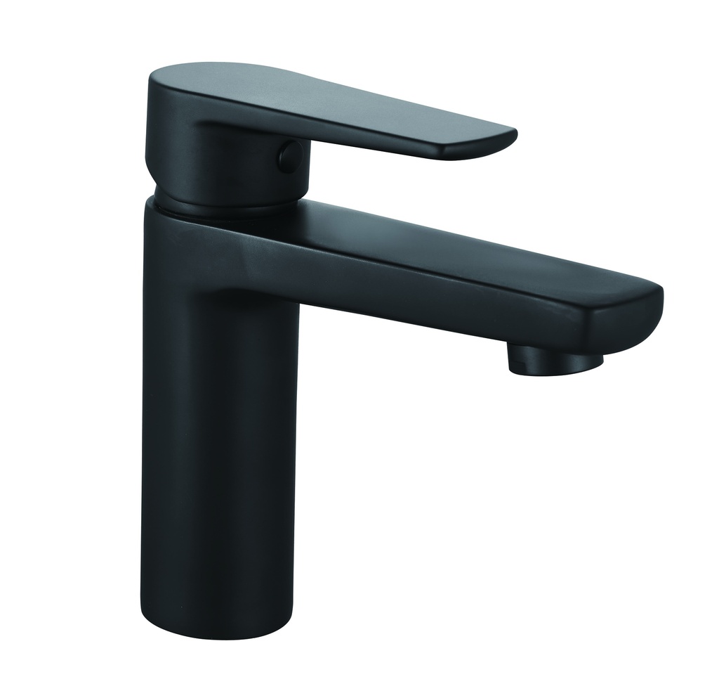 MISCELATORE LAVABO 1"1/4 SERIE 70SETTE CON SCARICO NERO OPACO