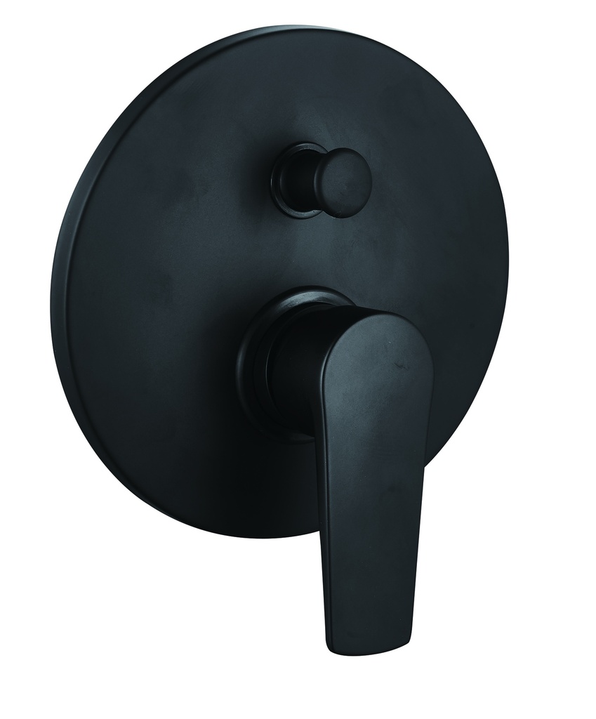 MISCELATORE INCASSO DOCCIA CON DEVIATORE SERIE 70SETTE NERO OPACO  