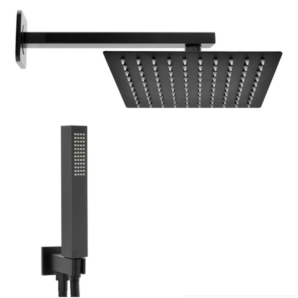 KIT DOCCIA QUADRO  COMPLETO  NERO OPACO   
