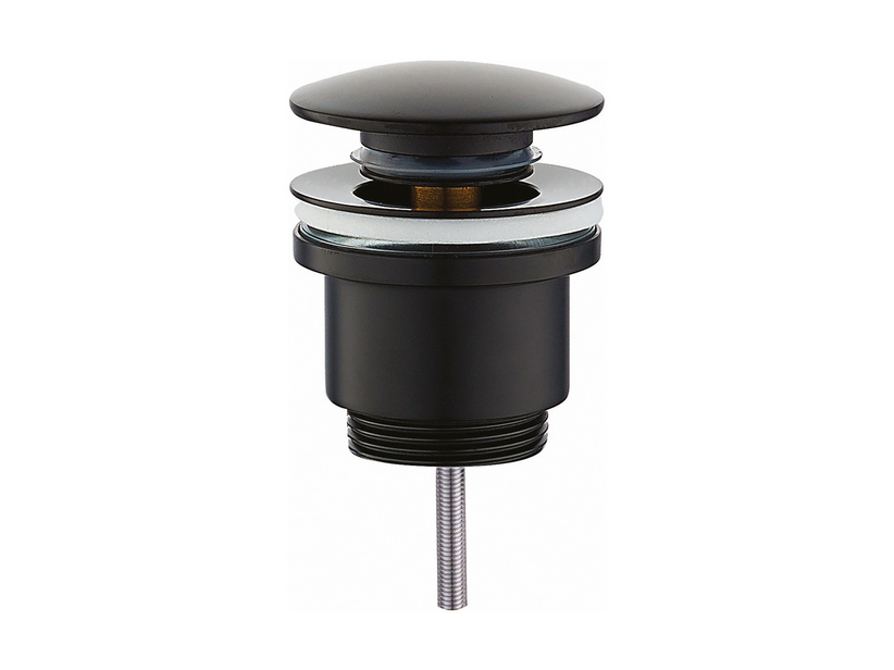 PILETTA AUTOMATICA CLICK-CLACK TONDA 1"1/4 NERO OPACO