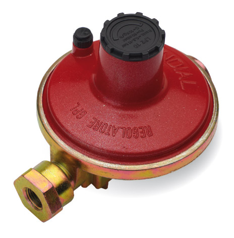 REGOLATORE BASSA PRESSIONE 10KG/H A TARATURA FISSA 30MBAR ENTRATA DADO CH25H/16 USCITA F1/2