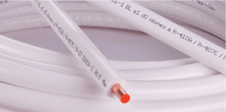 TUBO  RAME SMISOL CLIM BIANCO 3/8X1,00(9,525) 