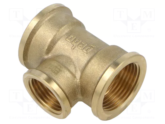 TEE RIDOTTA 3/4"x1/2" OTTONE GIALLO 