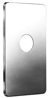 PIASTRA TONDA OTTONE PER PASSO RAPIDO INCASSO 2MM CROMO DIAM.25