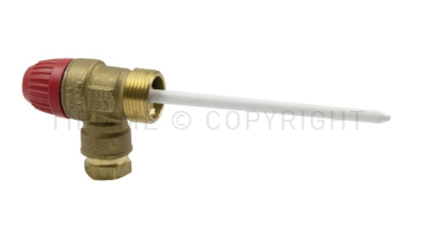 VALVOLA DI SICUREZZA M-TUBO RAME COMBINATA TEMPERATURA E PRESSIONE 1/2"X15 3 BAR