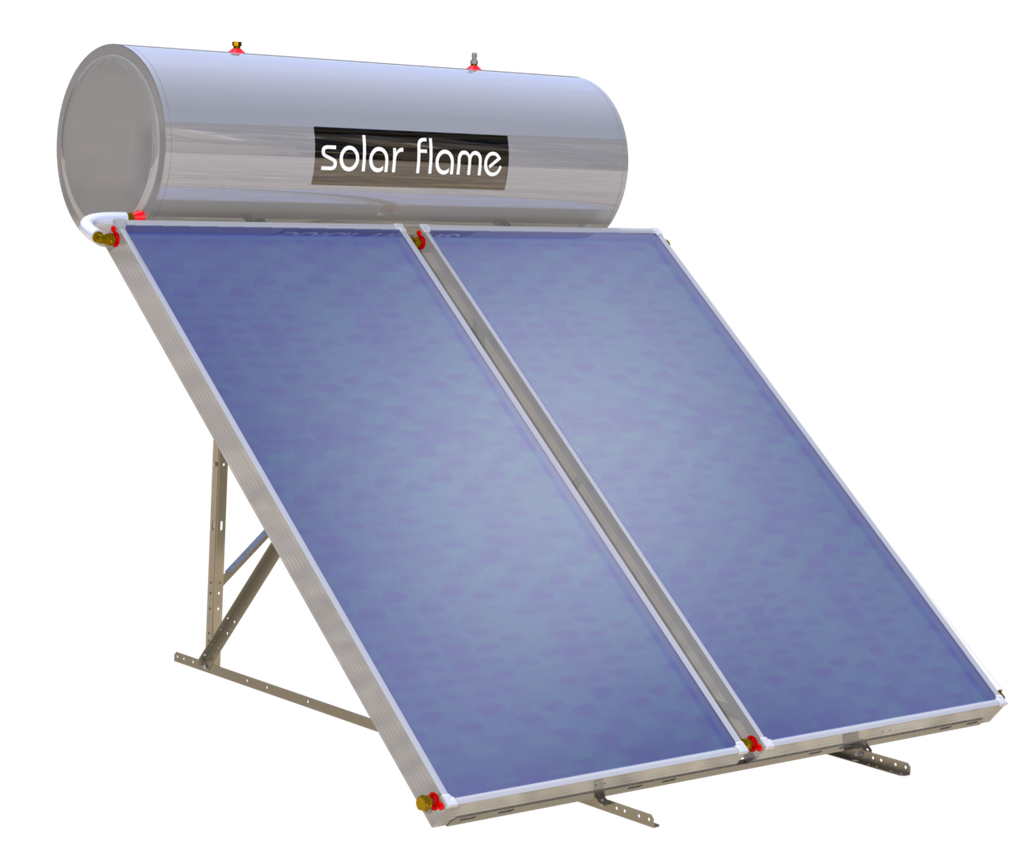 KIT SOLARE TERMICO 250 LT SOLAR FLAME 2x2,37H- MQ STAFFA STK TF/TP UNIVERSALE H.163 