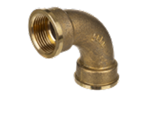 CURVA LUNGA 90° F/F 1" OTTONE GIALLO