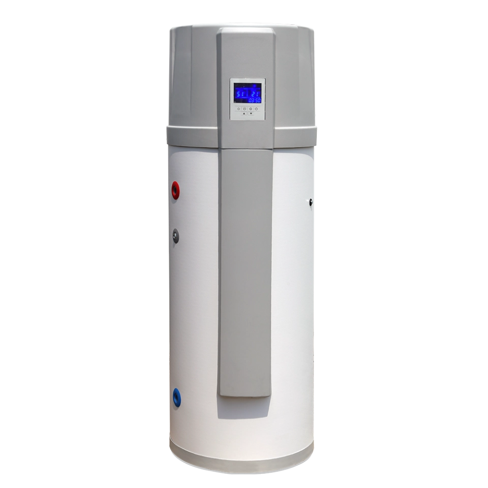 SCALDACQUA MAXA A POMPA DI CALORE                              "CALIDO 1-S-200"  con serpentino solare lt BASAMENTO - REST 1,2KW - GAS R134a 