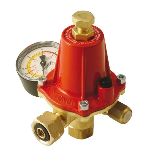 RIDUTTORE ALTA PRESSIONE  40KG CON MANOMETRO +VALVOLA SICUREZZA  F3/8