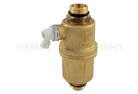 DEGASATORE PER IMPIANTI SOLARI E RISCALDAMENTO  M-M PRETENUTA GRUPPO IDRAULICO 3/4"X3/4"