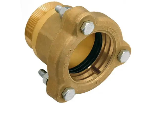 GIUNTO MASCHIO IN OTTONE PER TUBO FERRO CON BULLONI  2"1/2