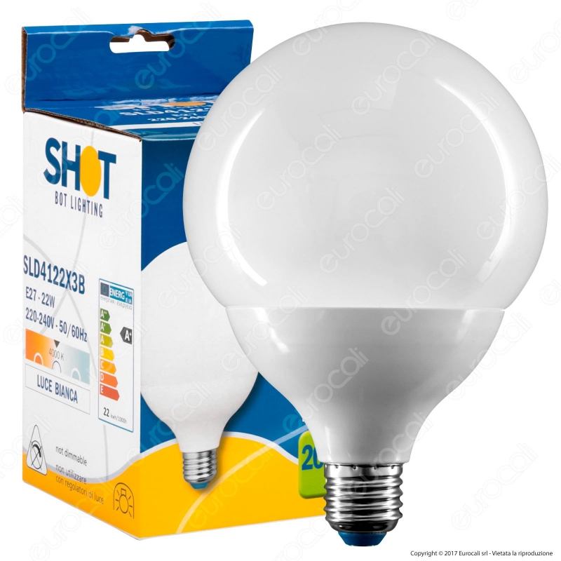 LAMPADA GLOBO LED 20W 2450LUMEN 6500K