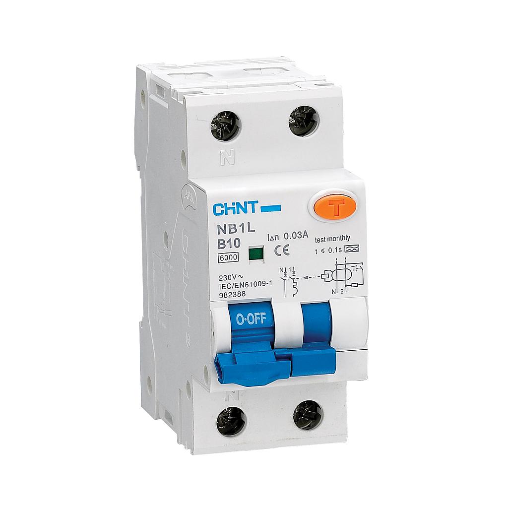 INTERRUTTORE MAGNETOTERMICO DIFFERENZIALE 1P+N 16A 30 mA 4,5 kA Curva C Tipo A