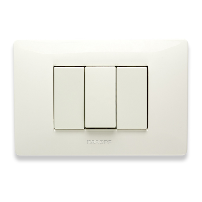 PLACCA 3 POSTI MIX BIANCO ASPEN