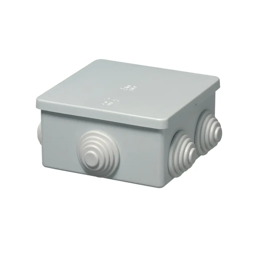 CASSETTA DERIVAZIONE CON PASSACAVI IP44 80X80X4