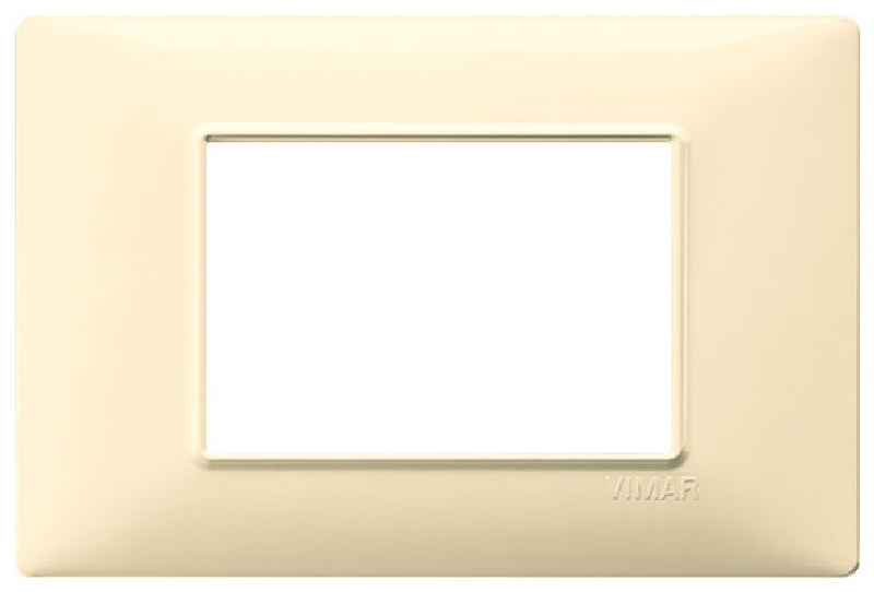 PLACCA VIMAR PLANA 3MODULI CREMA