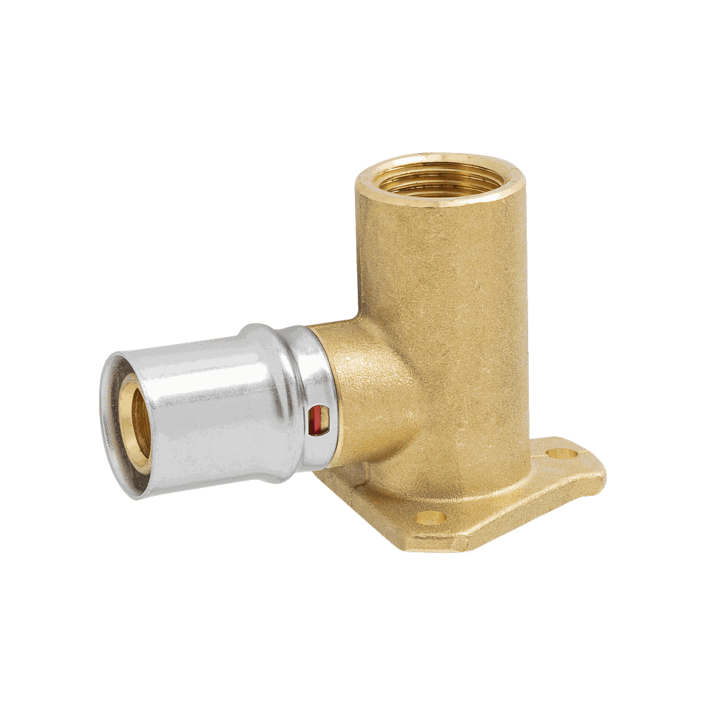 GOMITO CON FLANGIA 1/2"X16  PRESSARE-TIPO PROLUNGATO