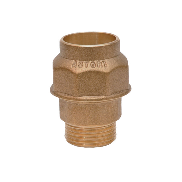 RACCORDO MASCHIO 1"X32 IN OTTONE CON OGIVA TENUTA TEFLON PER TUBO PE 