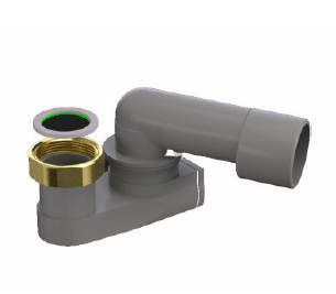 SIFONE ORIENTABILE RIBASSATO PVC D1"1/2