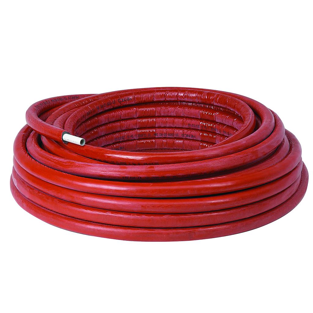 TUBO MULTISTRATO  PE-XC 16X2 RIVESTITO ROSSO 6M