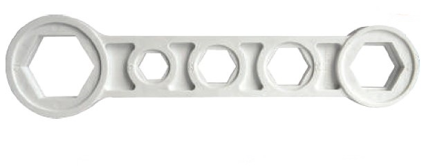 CHIAVE UNIVERSALE PER MONTAGGIO TAPPI RADIATORI DA  1" e 1"1/4
