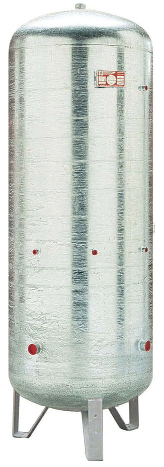 SERBATOIO ZINCATO S/C PER ACCUMULO ACQUA IN PRESSIONE VERTICALE lt. 100