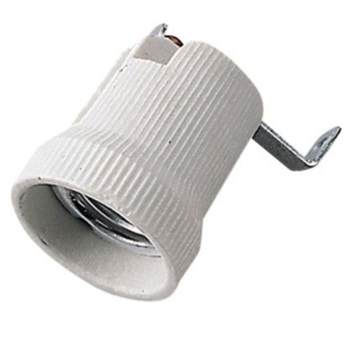[EMS00521] PORTALAMPADA E27 PORCELANATO C/STAFFA
