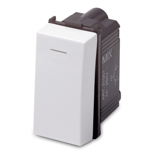 [EMS21001] PULSANTE SILENZIOSO 1P ILLUMINABILE MIX
