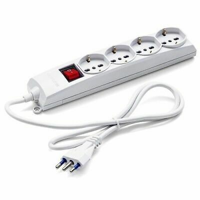 [EMS72490] MULTIPRESA 4 USCITE CON CAVO DA 1,2M BIANCA